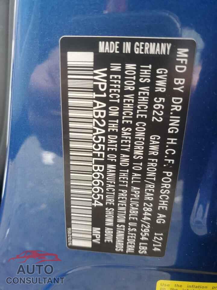 PORSCHE MACAN 2015 - WP1AB2A55FLB66654