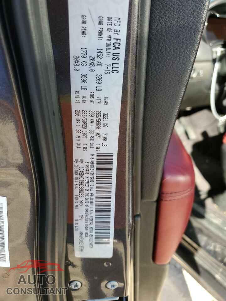 DODGE DURANGO 2017 - 1C4SDHCT9HC606263
