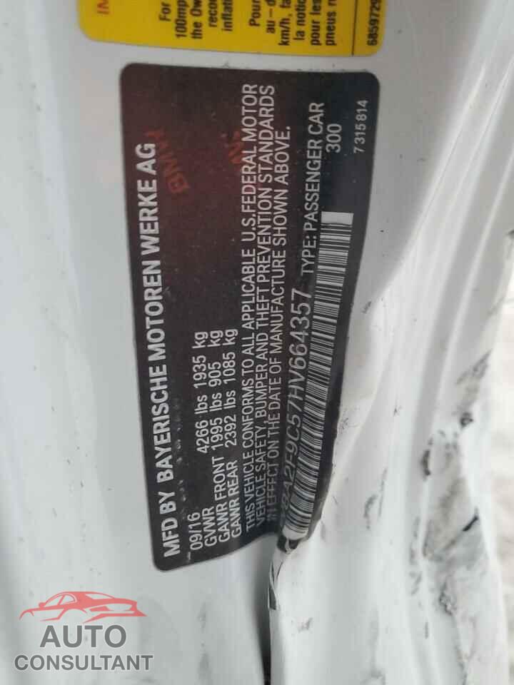 BMW 2 SERIES 2017 - WBA2F9C57HV664357
