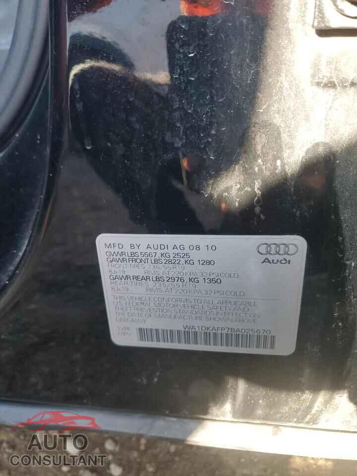 AUDI Q5 2011 - WA1DKAFP7BA025670