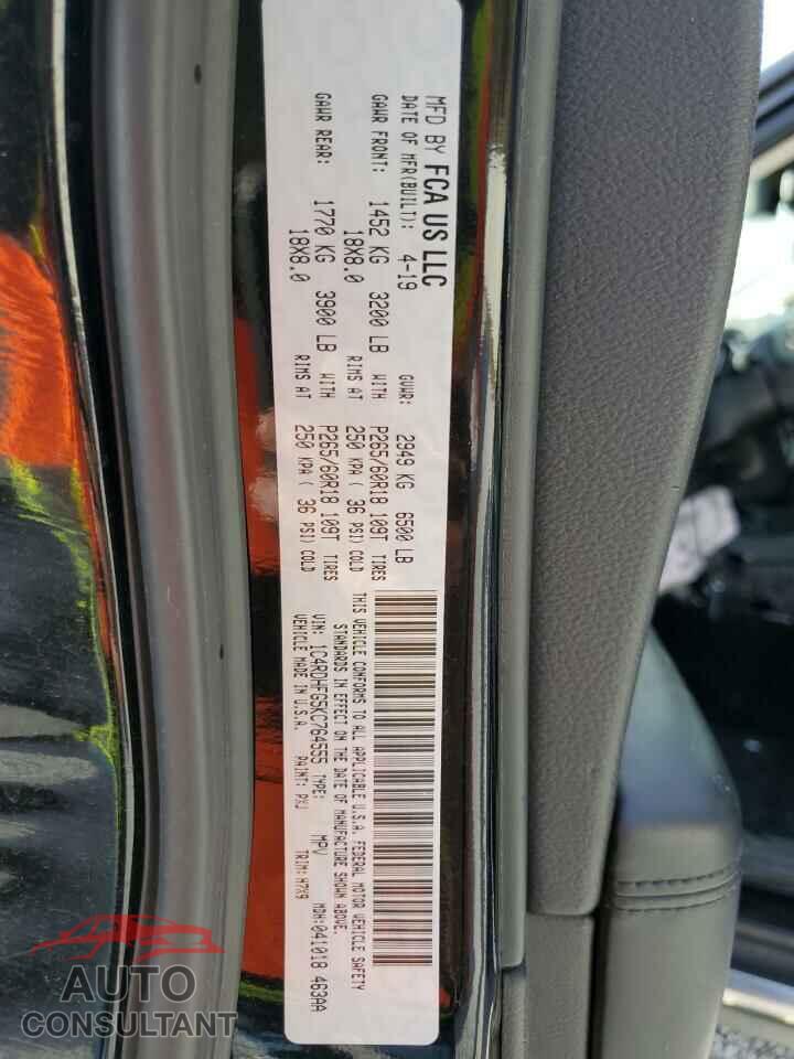 DODGE DURANGO 2019 - 1C4RDHFG5KC764555