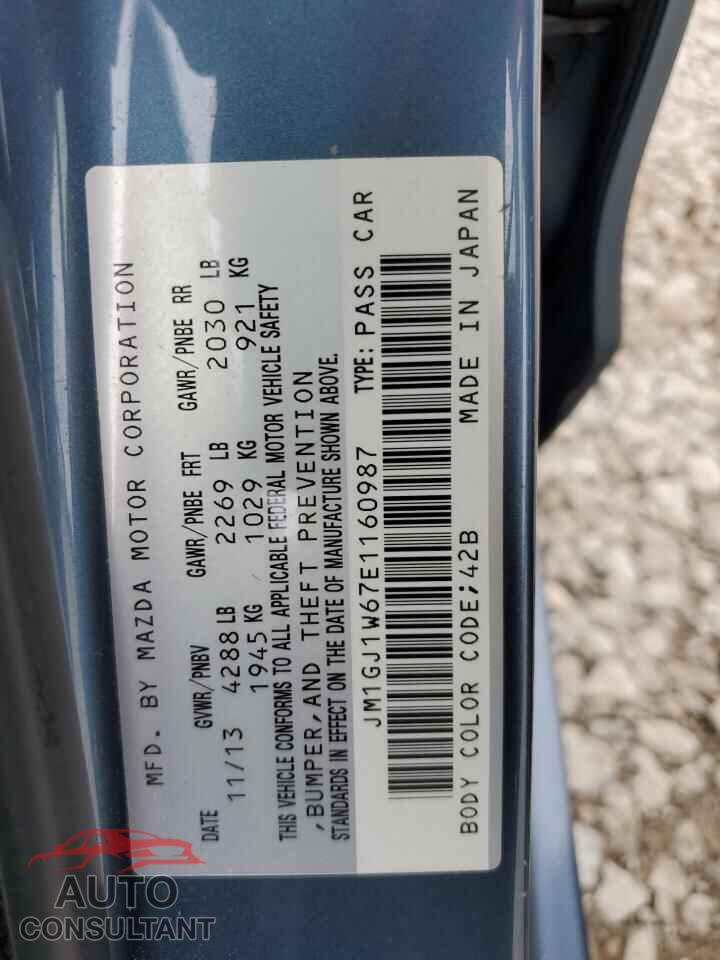 MAZDA 6 2014 - JM1GJ1W67E1160987