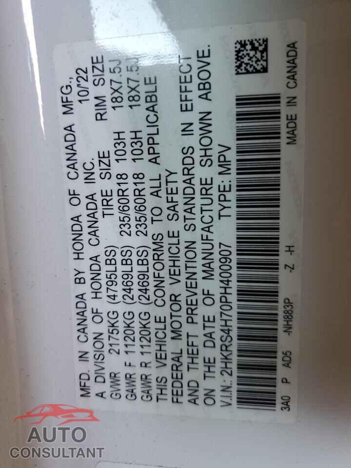 HONDA CRV 2023 - 2HKRS4H70PH400907