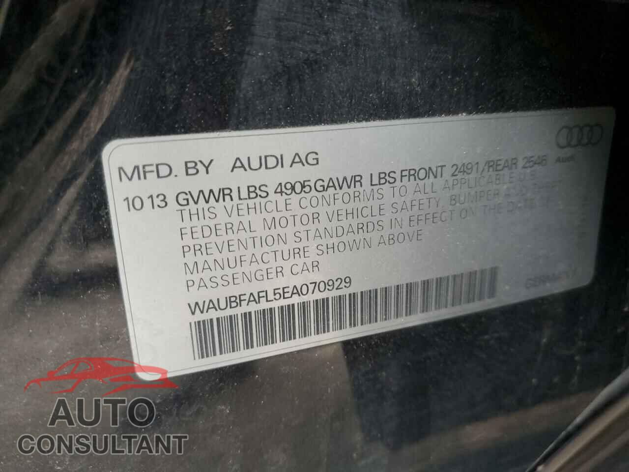 AUDI A4 2014 - WAUBFAFL5EA070929