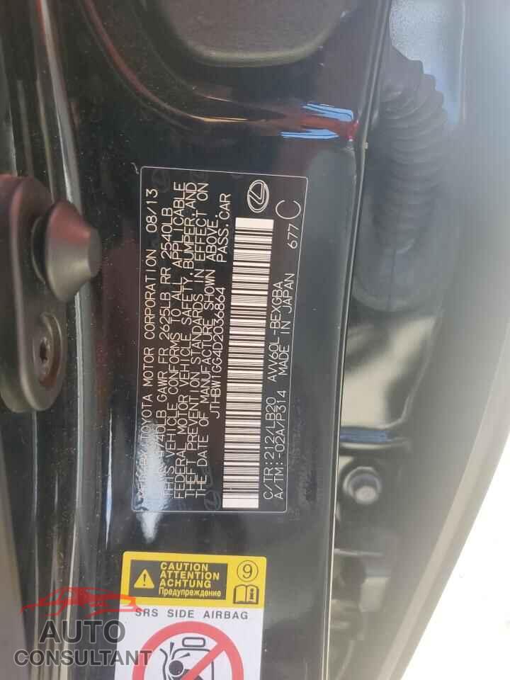 LEXUS ES300 2013 - JTHBW1GG4D2036864