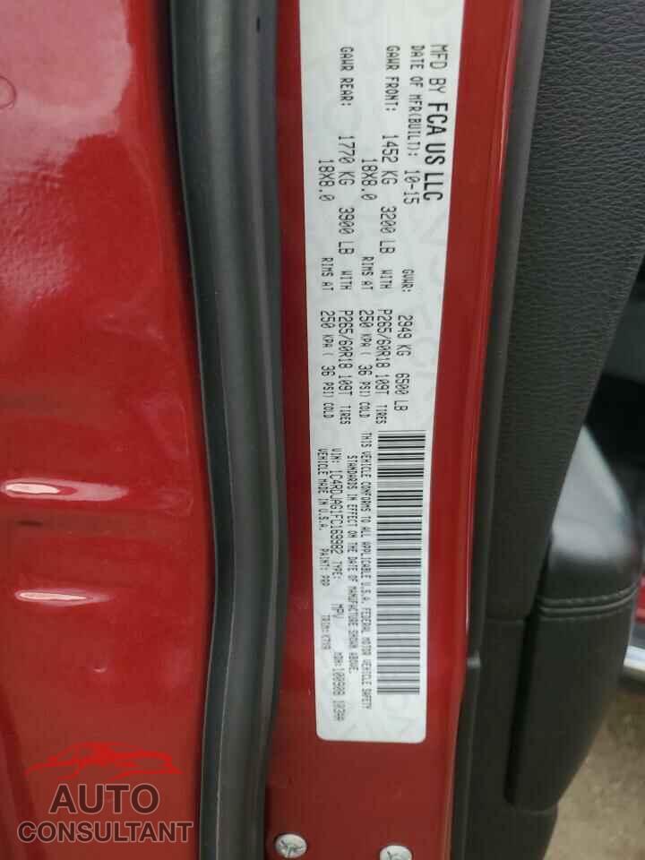 DODGE DURANGO 2015 - 1C4RDJAG1FC169982