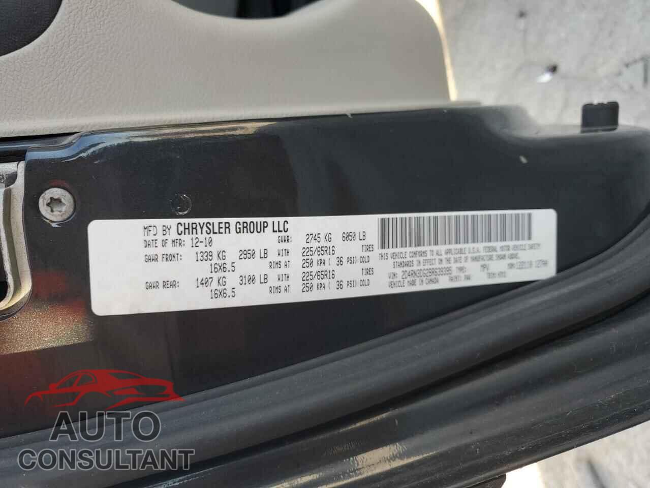 DODGE CARAVAN 2011 - 2D4RN3DG2BR639395