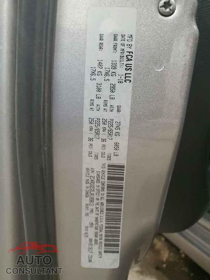 DODGE CARAVAN 2018 - 2C4RDGEG5JR189813