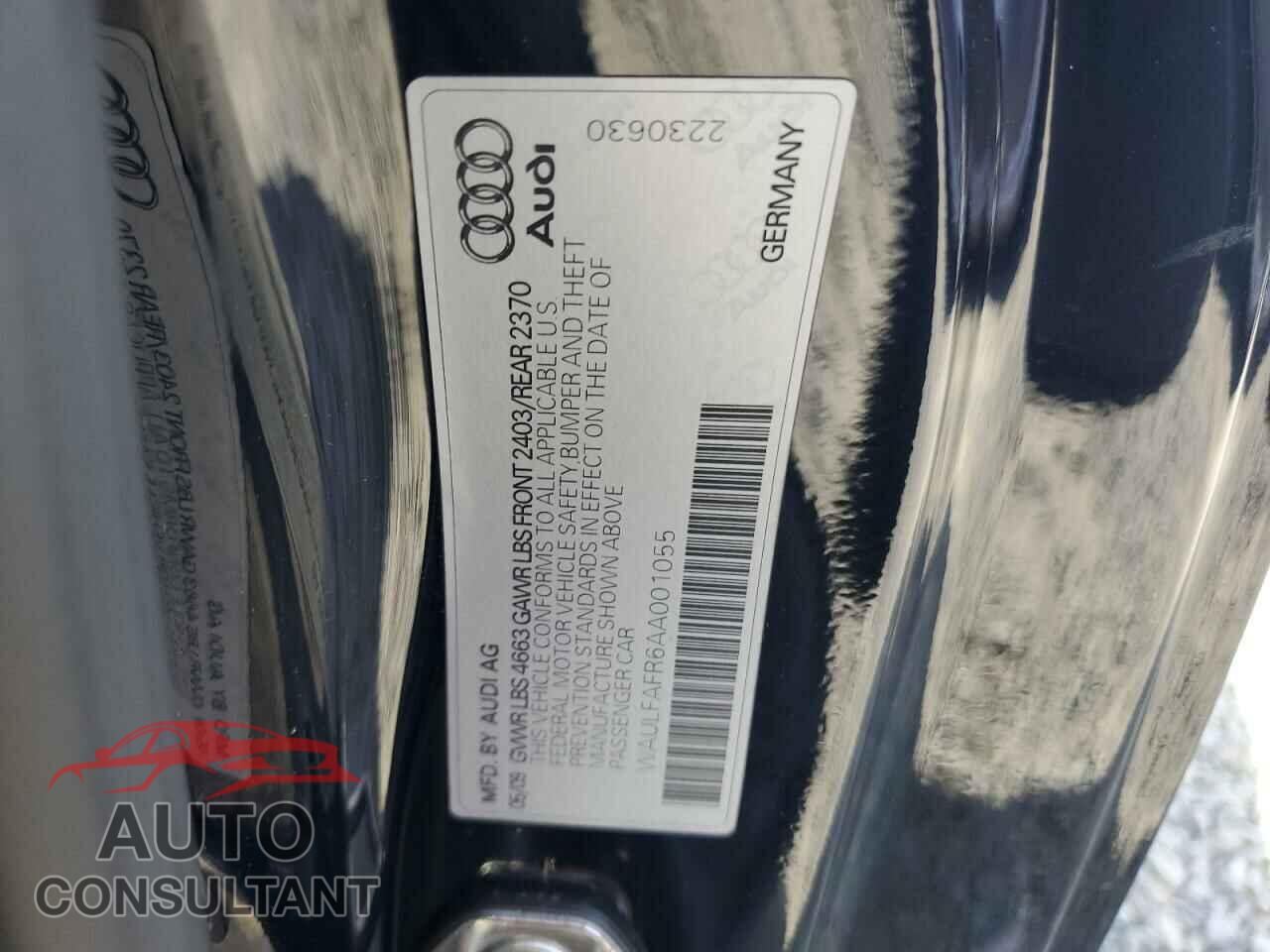 AUDI A5 2010 - WAULFAFR6AA001055