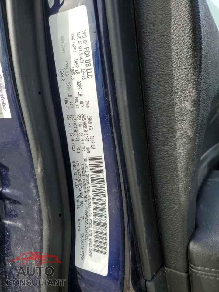 DODGE DURANGO 2017 - 1C4RDJAG7HC737400