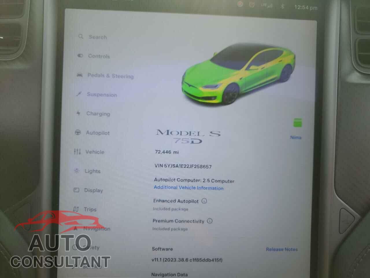 TESLA MODEL S 2018 - 5YJSA1E22JF258657