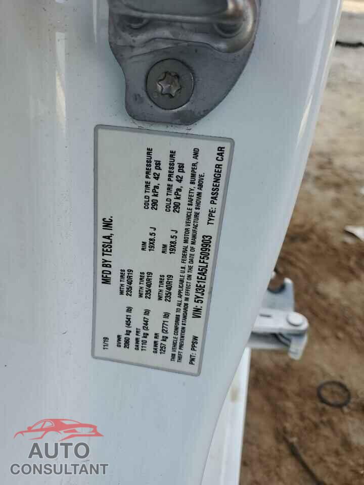 TESLA MODEL 3 2020 - 5YJ3E1EA5LF509903