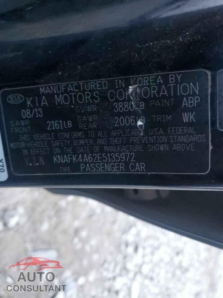 KIA FORTE 2014 - KNAFK4A62E5135972