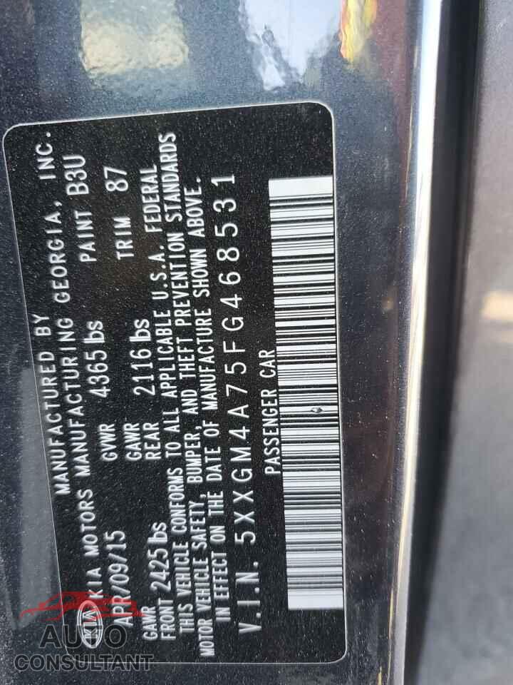 KIA OPTIMA 2015 - 5XXGM4A75FG468531