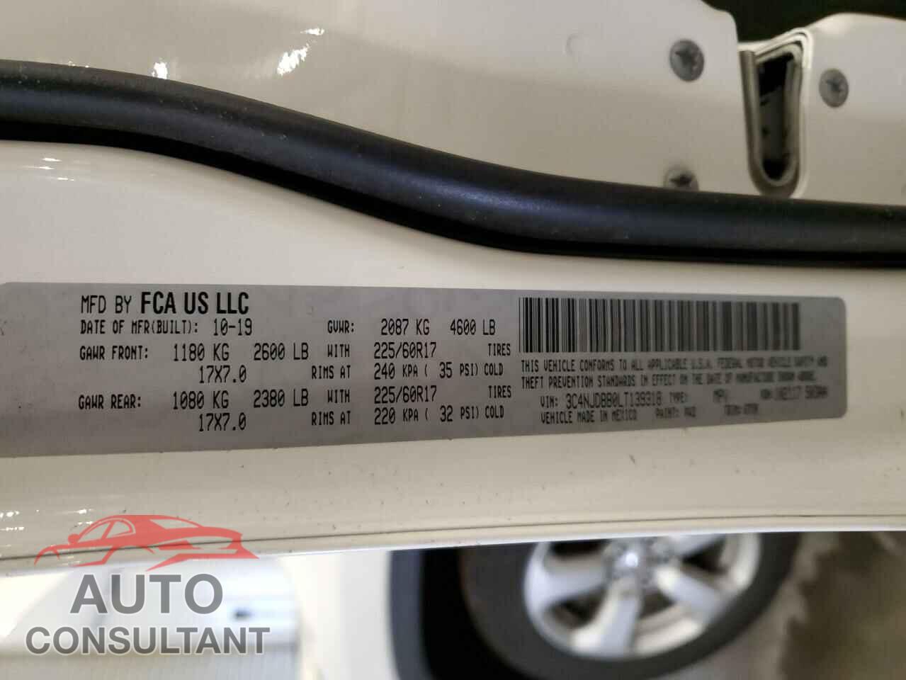 JEEP COMPASS 2020 - 3C4NJDBB0LT139318