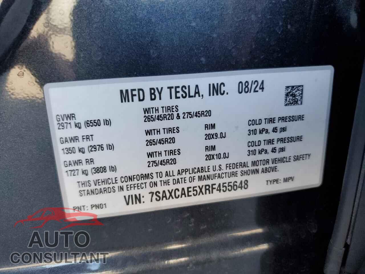 TESLA MODEL X 2024 - 7SAXCAE5XRF455648