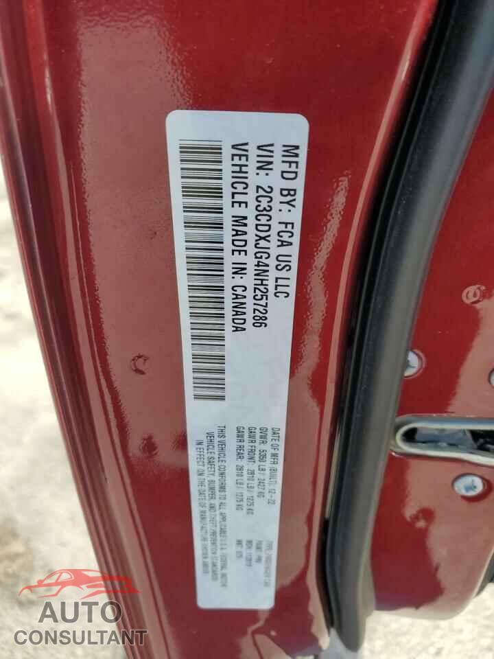 DODGE CHARGER 2022 - 2C3CDXJG4NH257286