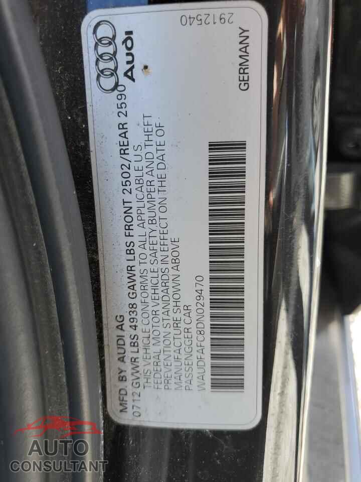 AUDI A6 2013 - WAUDFAFC8DN029470
