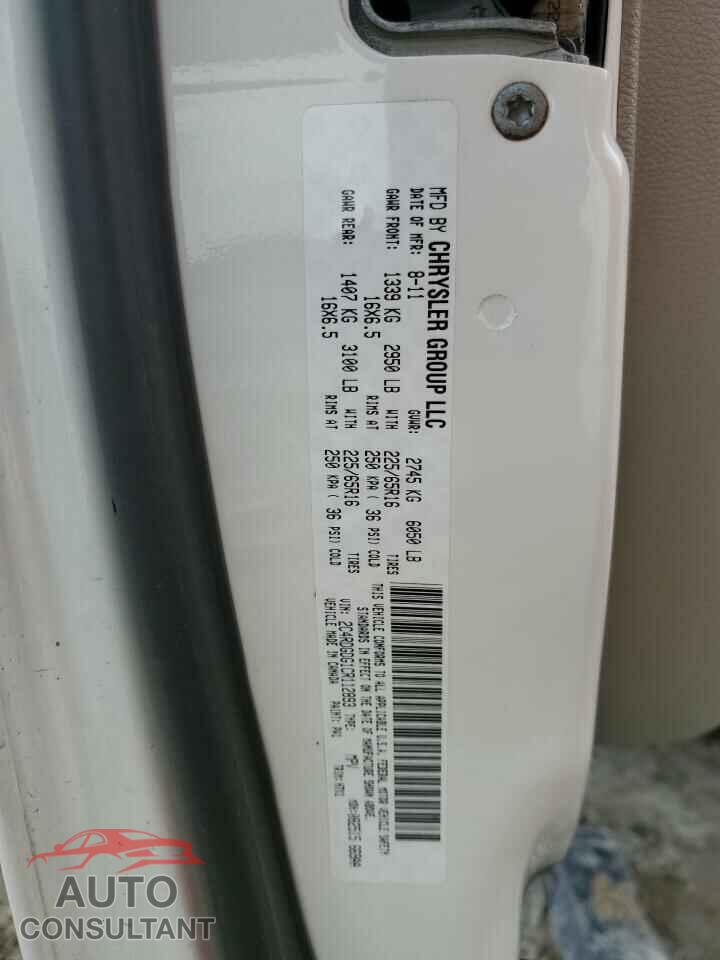 DODGE CARAVAN 2012 - 2C4RDGDG1CR112893