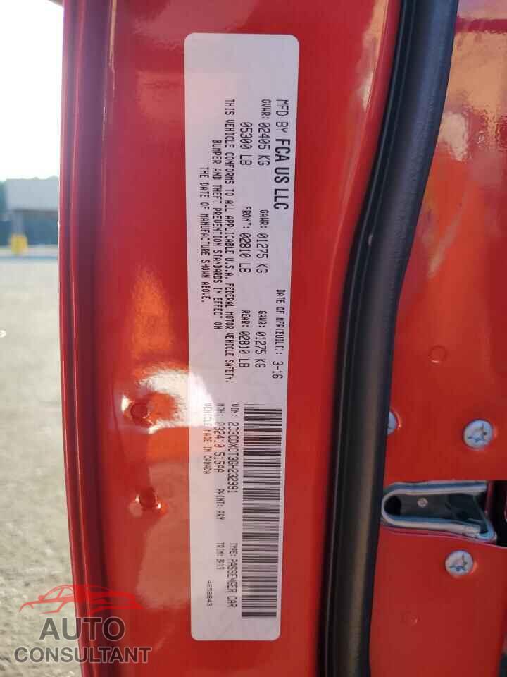 DODGE CHARGER 2016 - 2C3CDXCT3GH232991