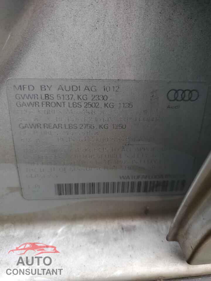 AUDI A4 2013 - WA1UFAFL0DA155018