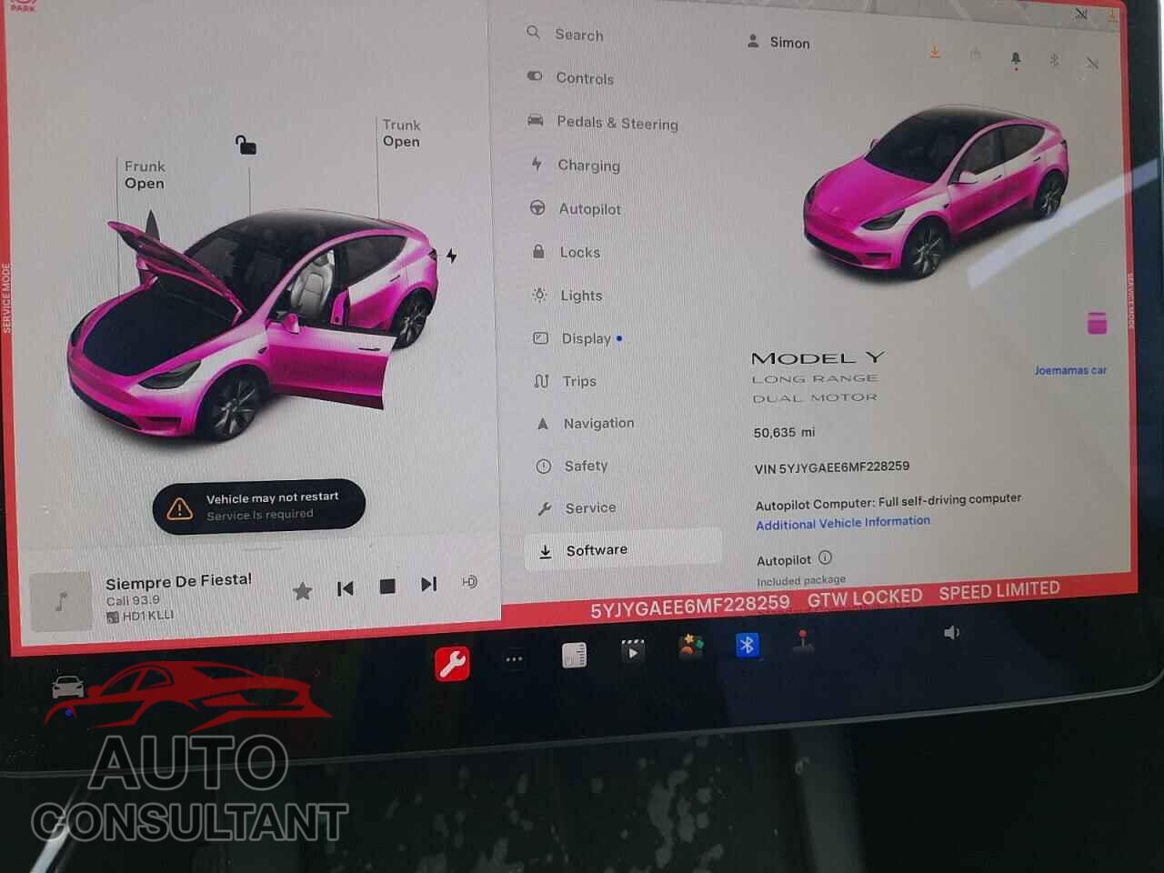 TESLA MODEL Y 2021 - 5YJYGAEE6MF228259
