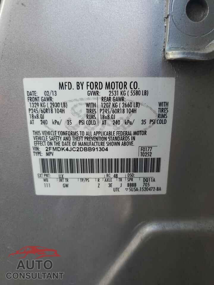 FORD EDGE 2013 - 2FMDK4JC2DBB91304