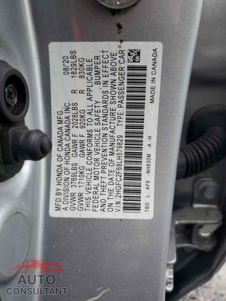 HONDA CIVIC 2020 - 2HGFC2F68LH579829