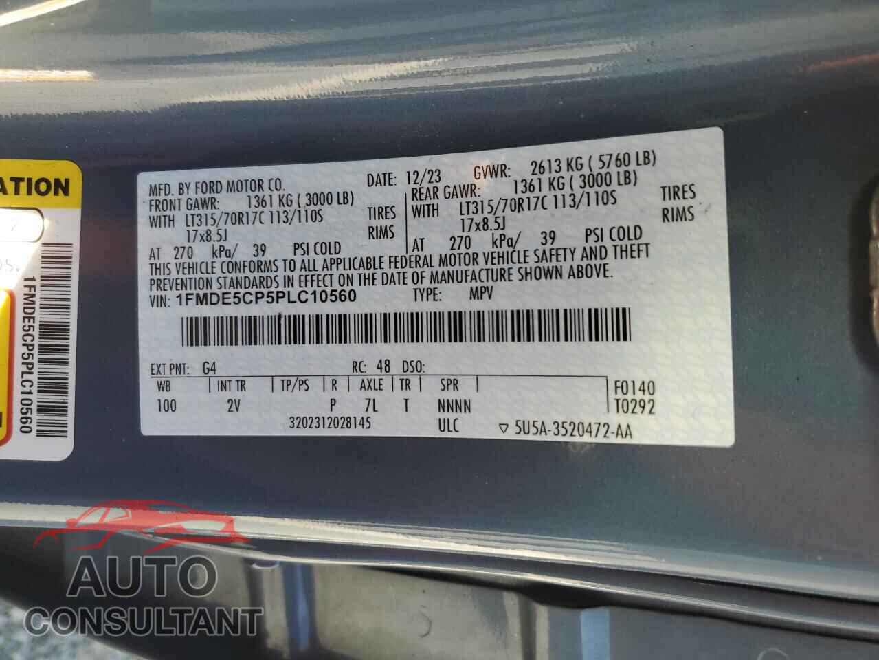 FORD BRONCO 2023 - 1FMDE5CP5PLC10560