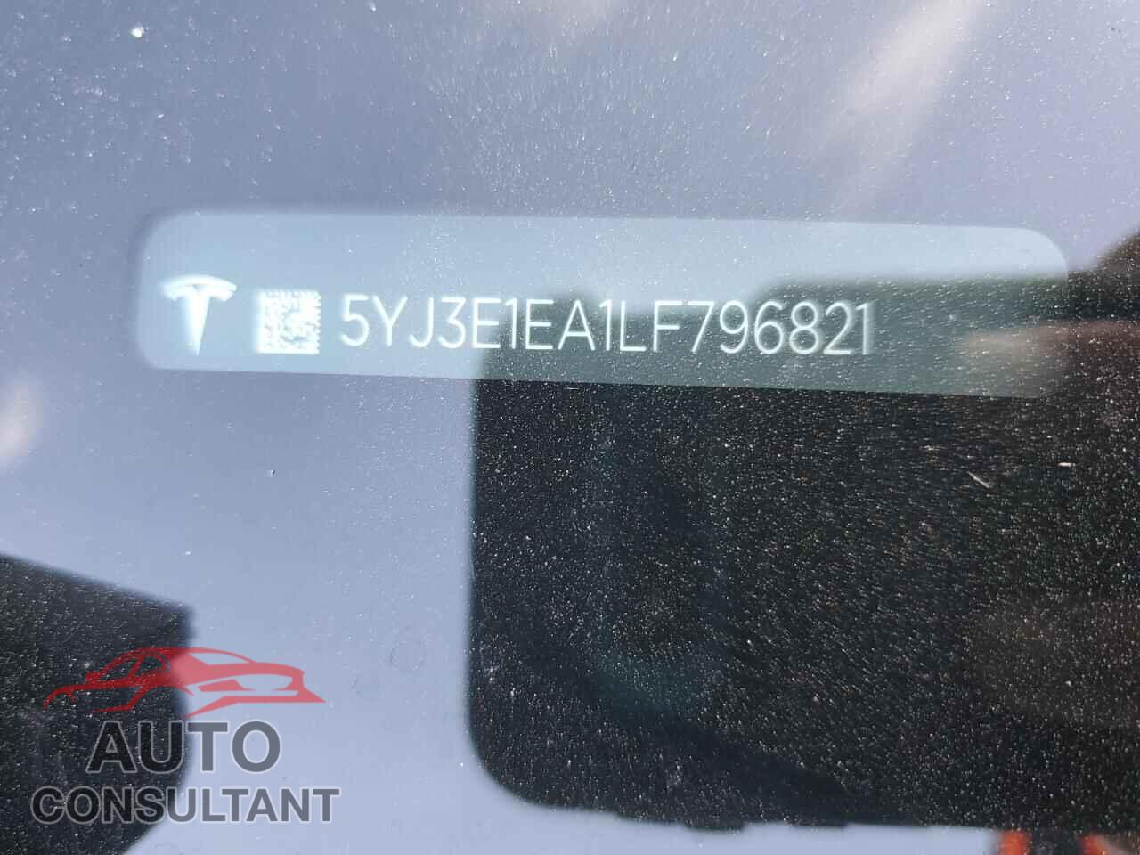 TESLA MODEL 3 2020 - 5YJ3E1EA1LF796821