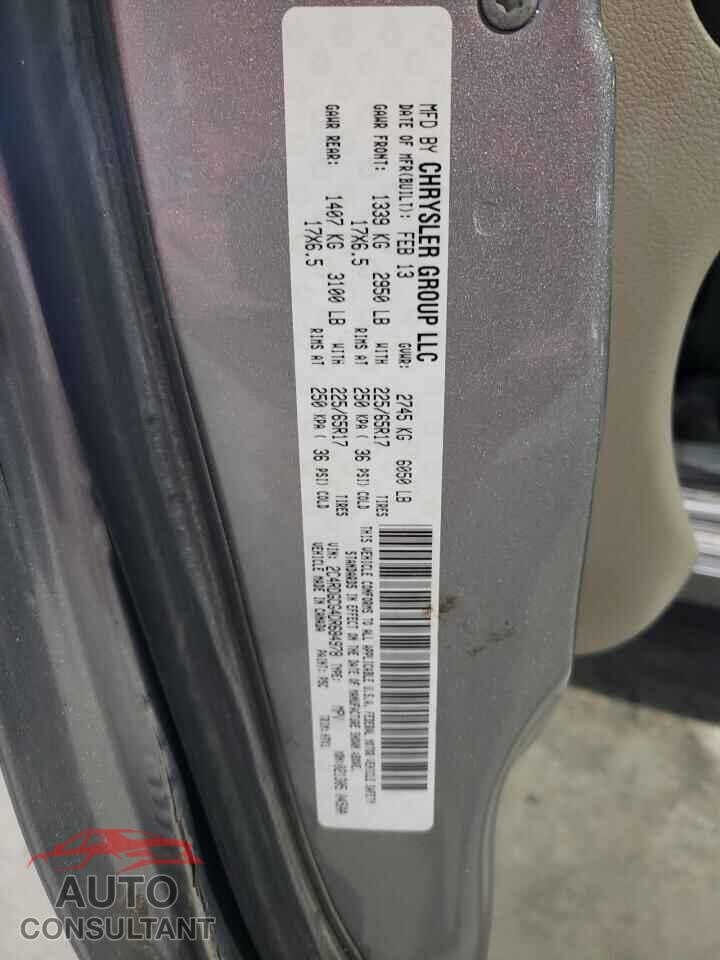 DODGE CARAVAN 2013 - 2C4RDGCG4DR684978