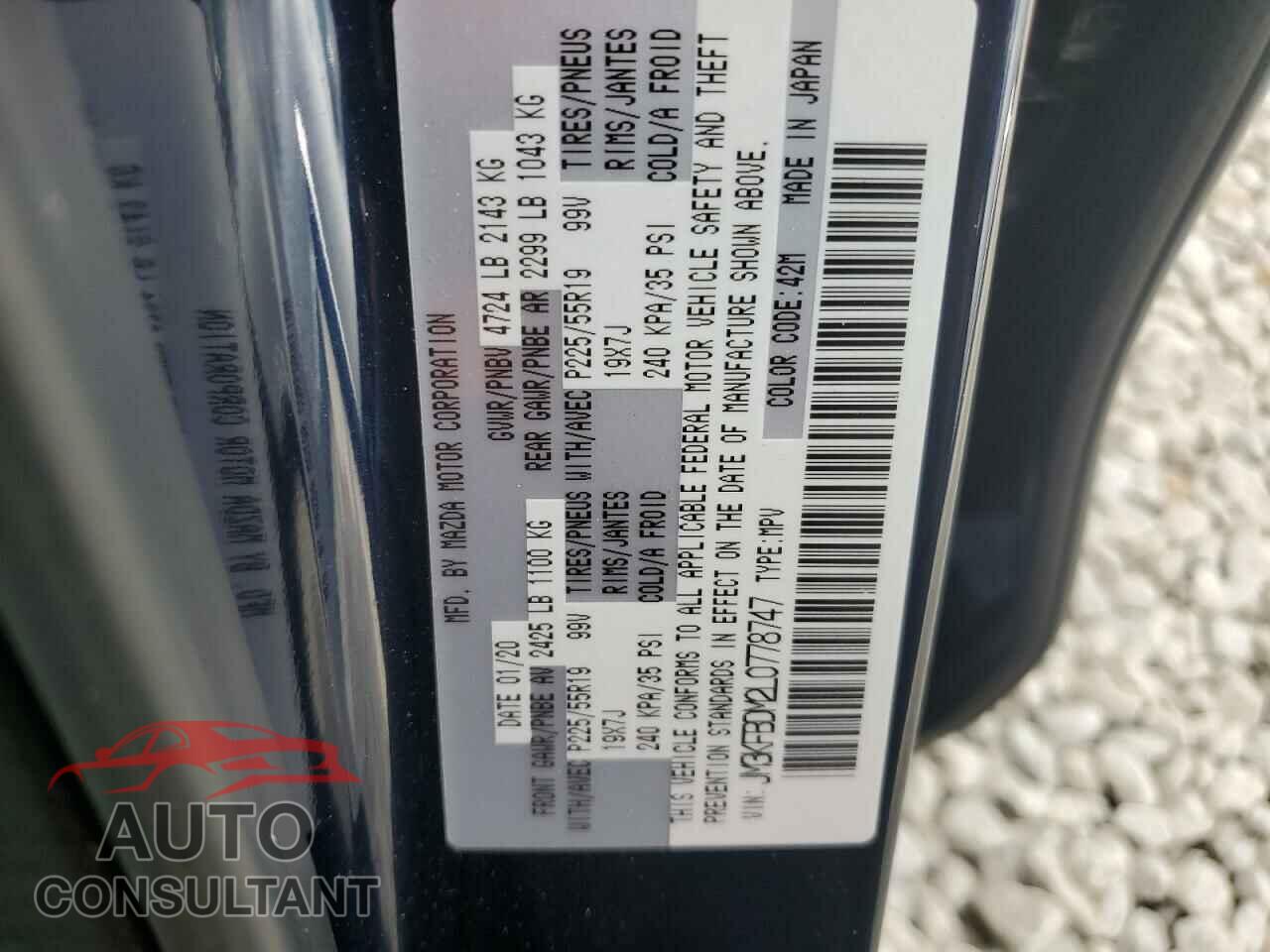 MAZDA CX-5 2020 - JM3KFBDM2L0778747