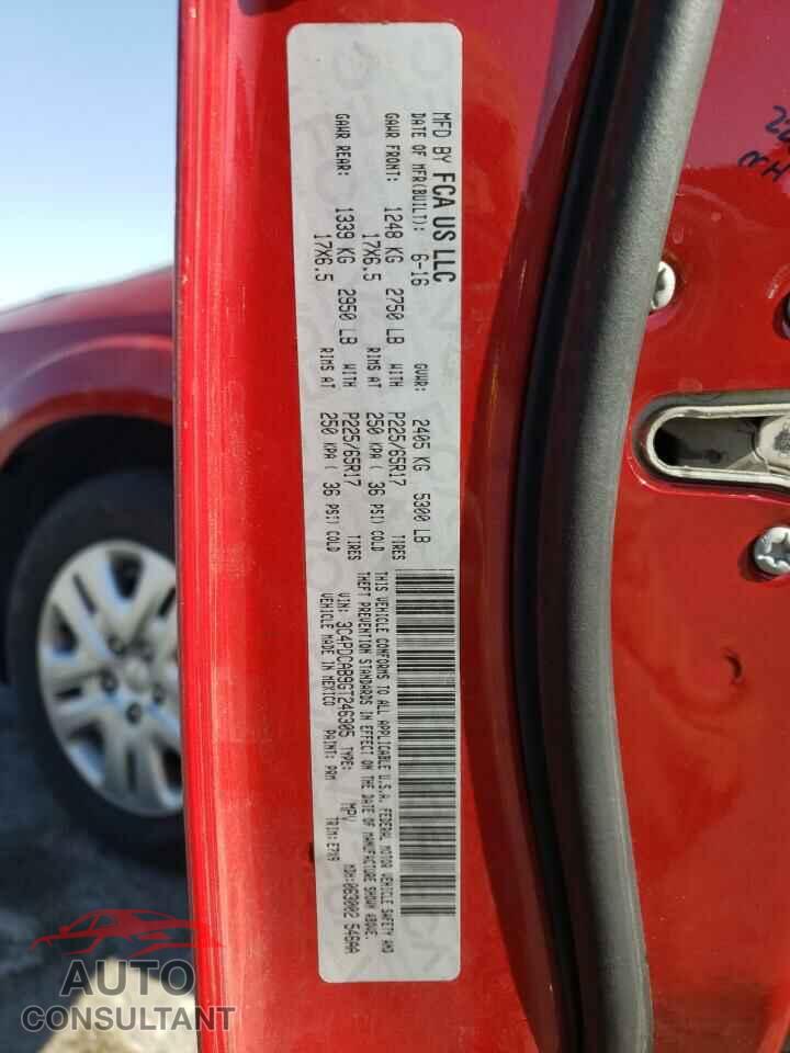 DODGE JOURNEY 2016 - 3C4PDCAB9GT246305