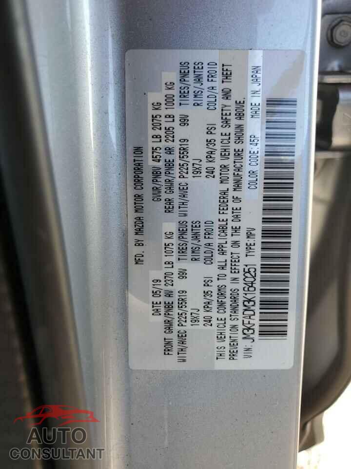 MAZDA CX-5 2019 - JM3KFADM3K1640251