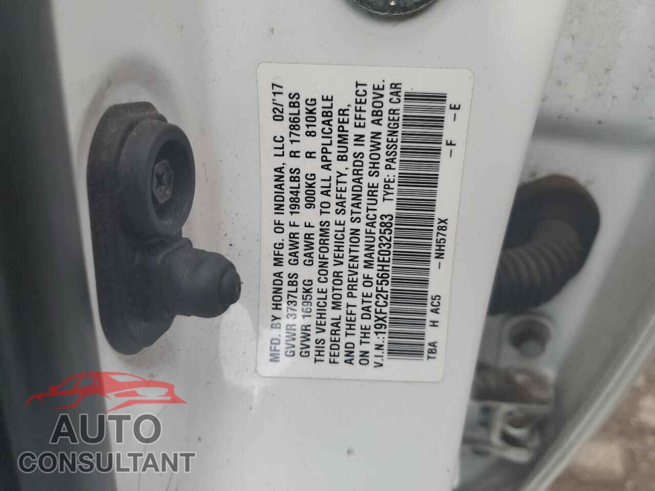 HONDA CIVIC 2017 - 19XFC2F56HE032583