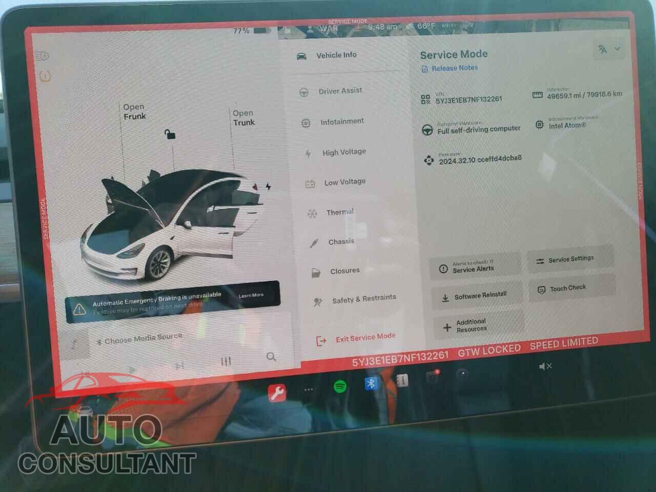TESLA MODEL 3 2022 - 5YJ3E1EB7NF132261