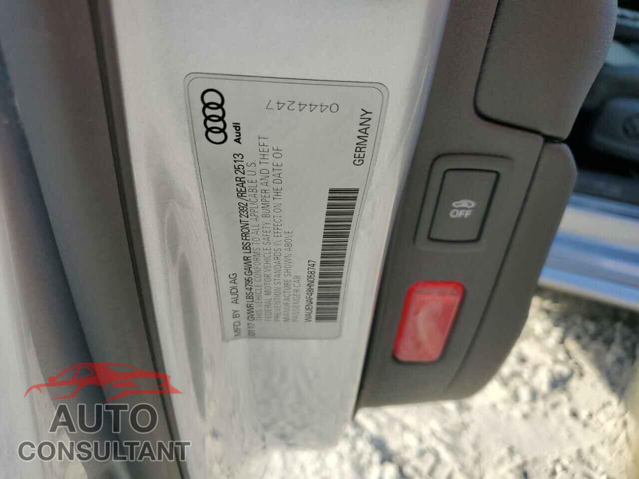 AUDI A4 2017 - WAUENAF48HN058747
