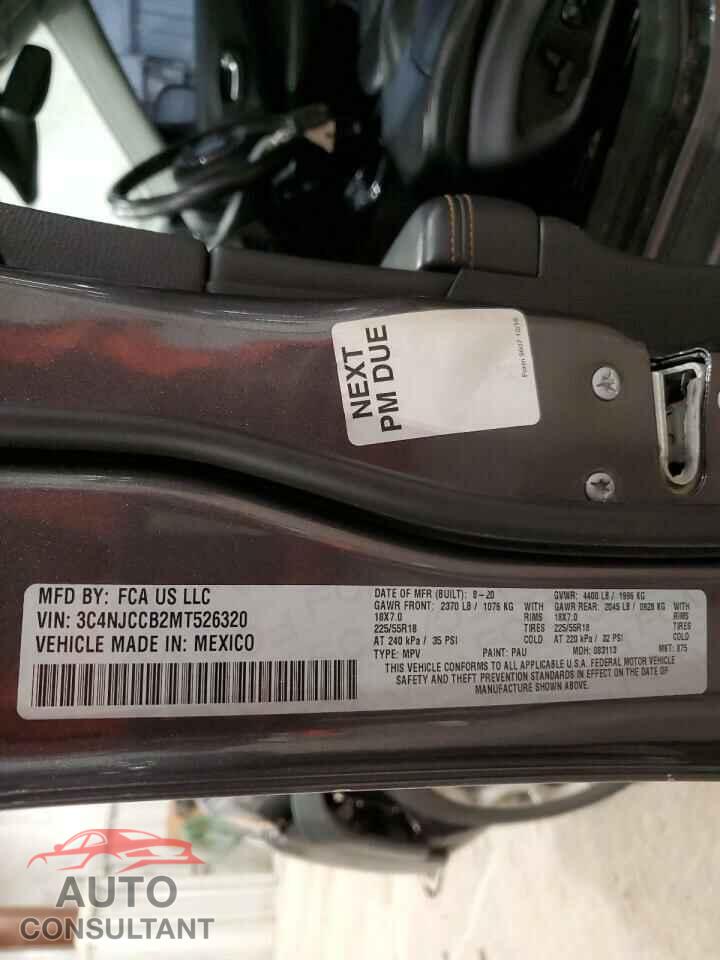 JEEP COMPASS 2021 - 3C4NJCCB2MT526320