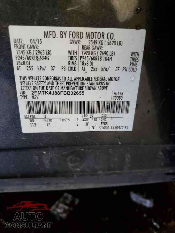 FORD EDGE 2015 - 2FMTK4J88FBB32655