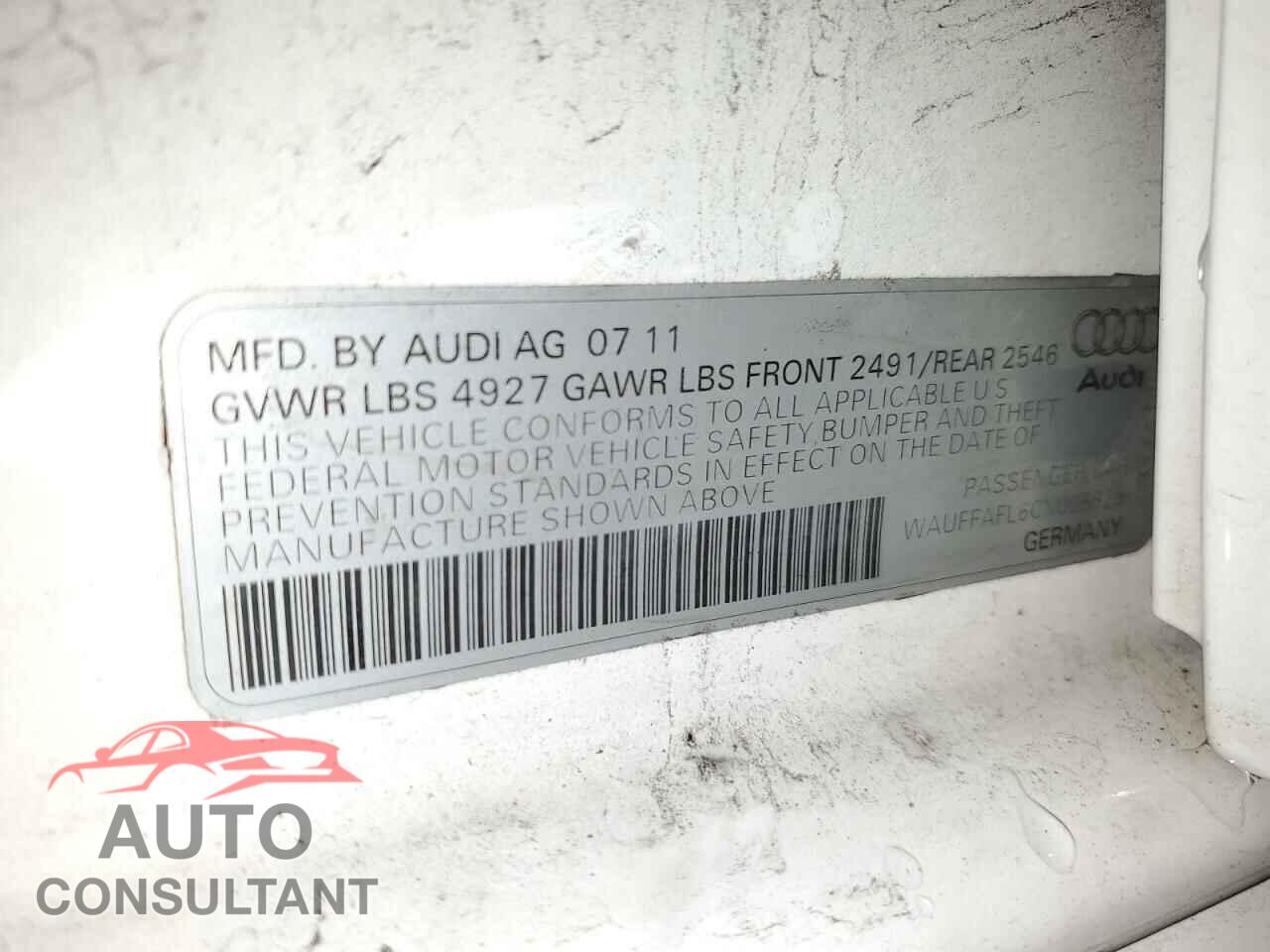 AUDI A4 2012 - WAUFFAFL6CN005529