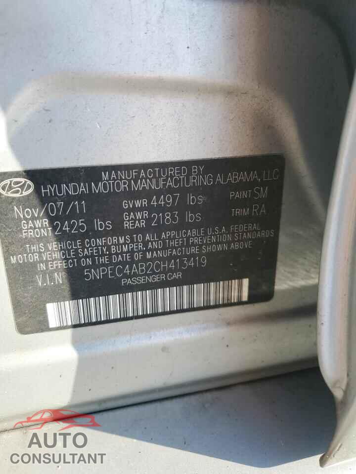 HYUNDAI SONATA 2012 - 5NPEC4AB2CH413419
