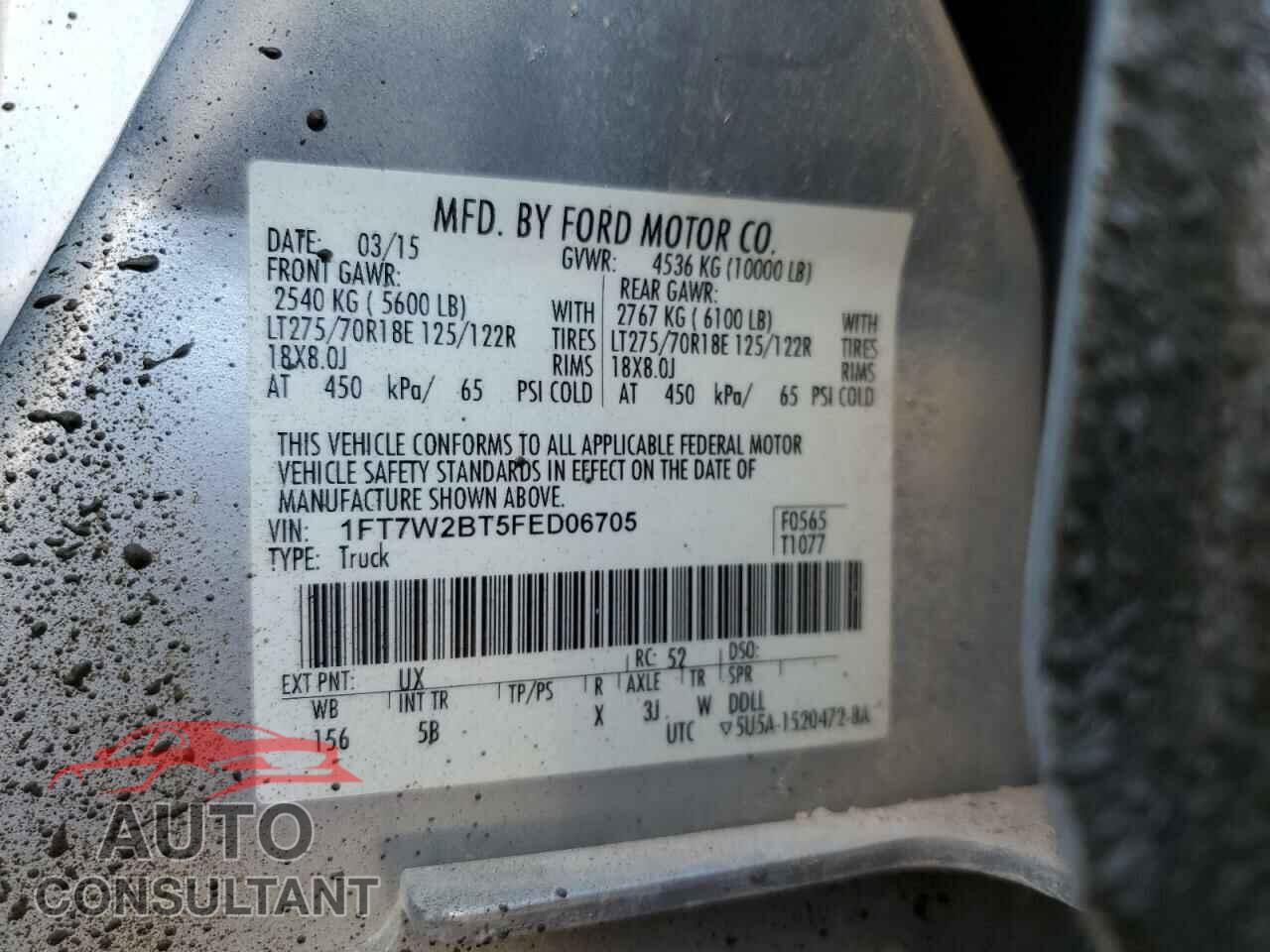 FORD F250 2015 - 1FT7W2BT5FED06705