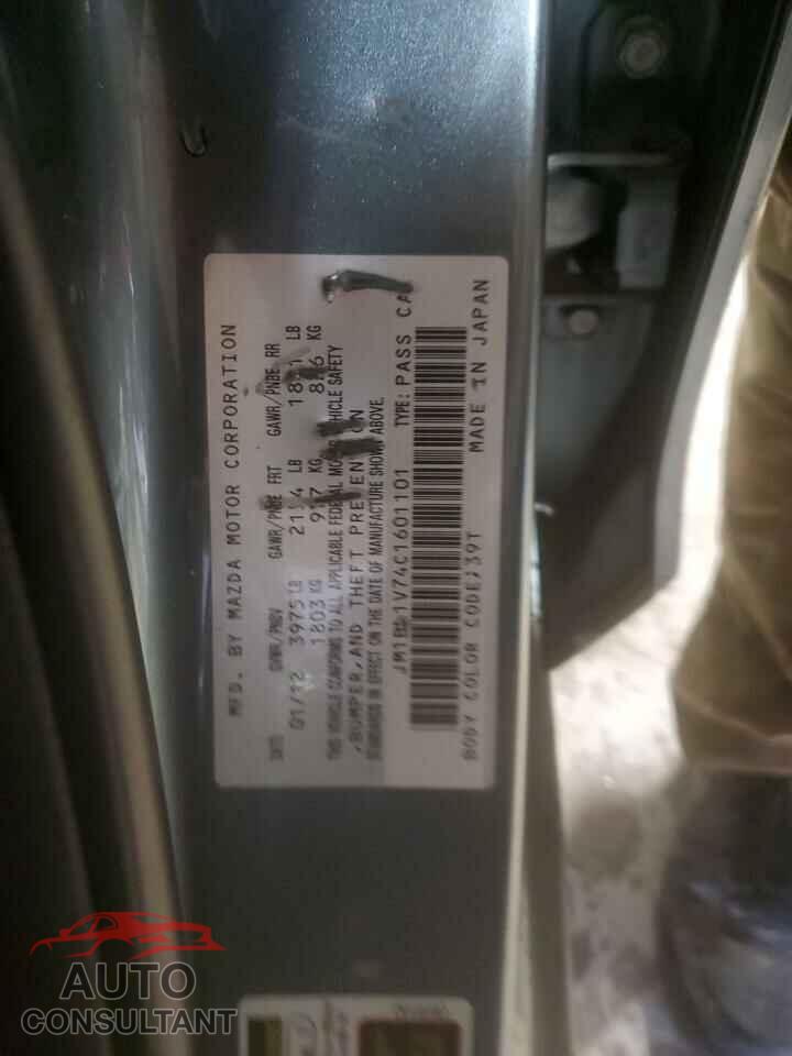 MAZDA 3 2012 - JM1BL1V74C1601101