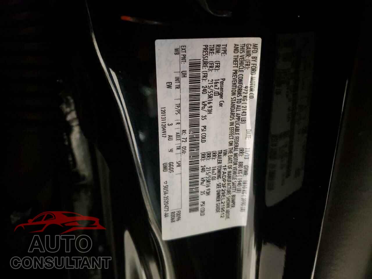 FORD FOCUS 2014 - 1FADP3F29EL219512