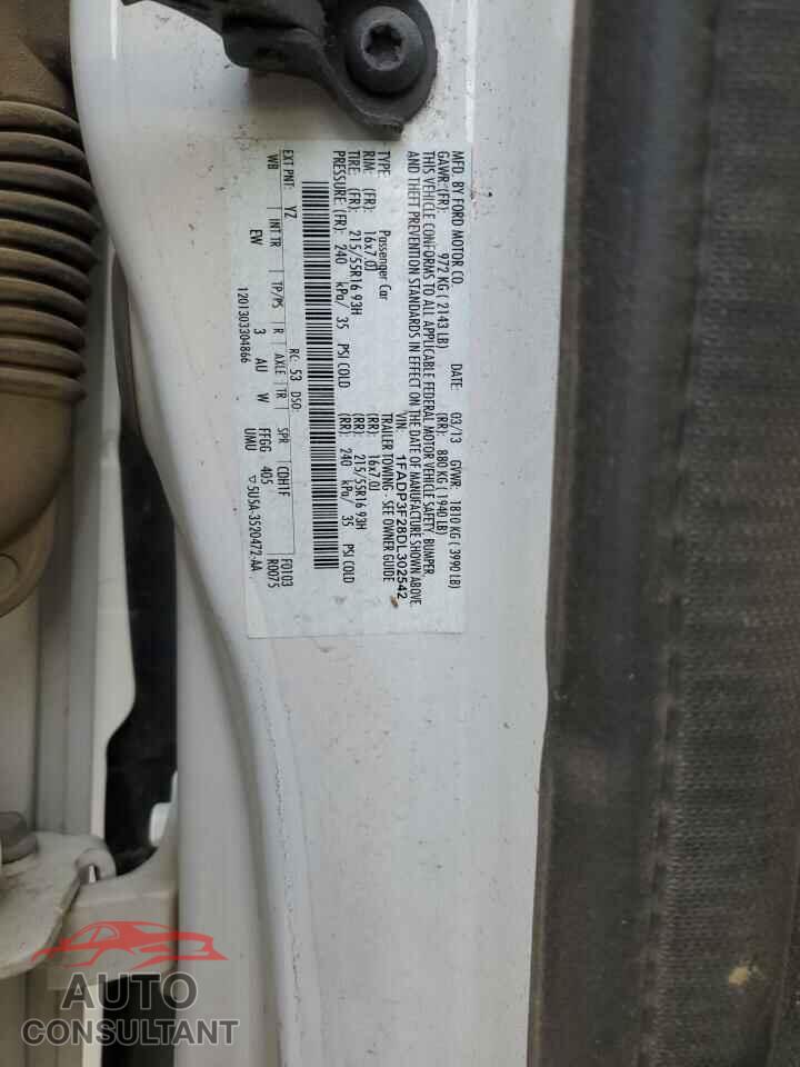 FORD FOCUS 2013 - 1FADP3F28DL302542