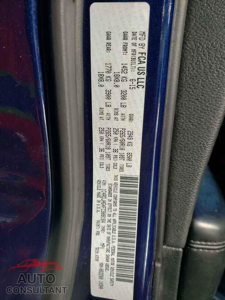 DODGE DURANGO 2015 - 1C4RDJAG4FC908164