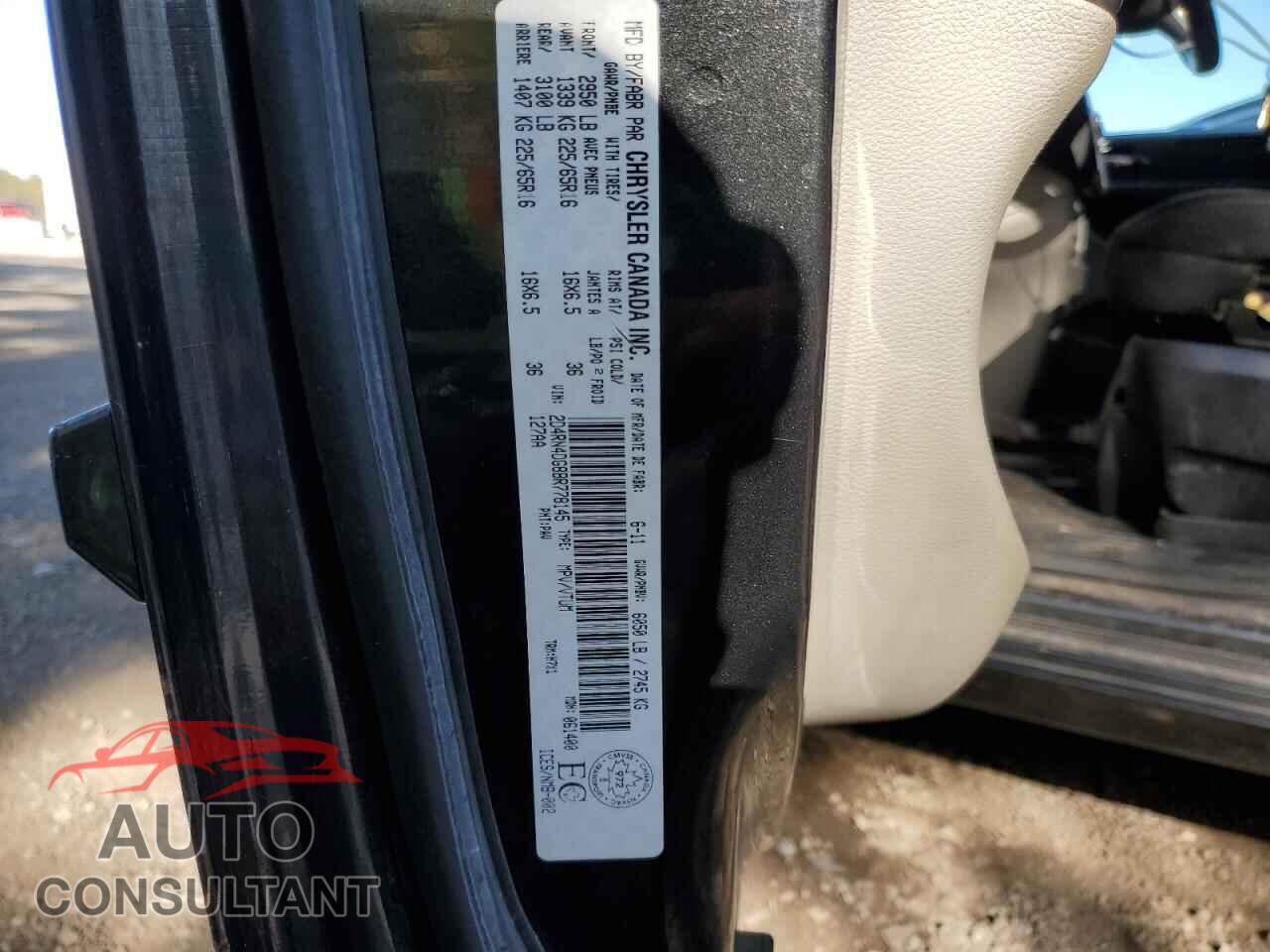 DODGE CARAVAN 2011 - 2D4RN4DG8BR778145