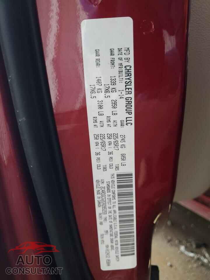 DODGE CARAVAN 2014 - 2C4RDGCG2ER285259