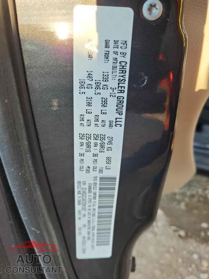 DODGE CARAVAN 2012 - 2C4RDGCG0CR301827