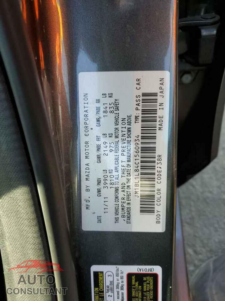MAZDA 3 2012 - JM1BL1L84C1560934